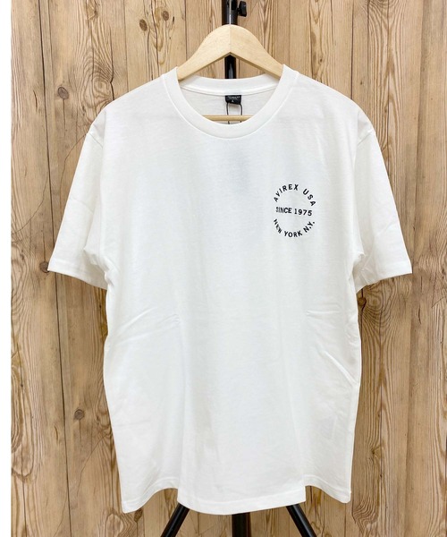 AVIREX（アヴィレックス）の「VARSITY LOGO T-SHIRT 2.0（Tシャツ/カットソー・メンズ・ネイビー/ブラック/ホワイト/ダークグリーン・M/XXL/XL/L）」の5枚目の写真