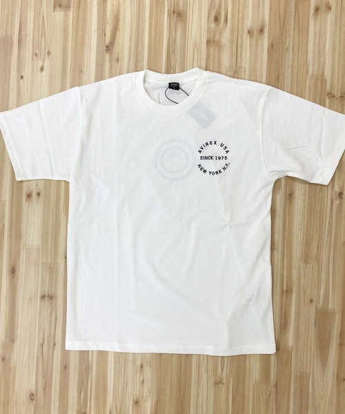 AVIREX（アヴィレックス）の「VARSITY LOGO T-SHIRT 2.0（Tシャツ/カットソー・メンズ・ネイビー/ブラック/ホワイト/ダークグリーン・M/XXL/XL/L）」の6枚目の写真