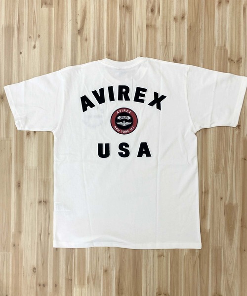 AVIREX（アヴィレックス）の「VARSITY LOGO T-SHIRT 2.0（Tシャツ/カットソー・メンズ・ネイビー/ブラック/ホワイト/ダークグリーン・M/XXL/XL/L）」の8枚目の写真