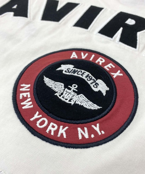 AVIREX（アヴィレックス）の「VARSITY LOGO T-SHIRT 2.0（Tシャツ/カットソー・メンズ・ネイビー/ブラック/ホワイト/ダークグリーン・M/XXL/XL/L）」の9枚目の写真