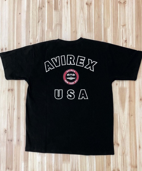 AVIREX（アヴィレックス）の「VARSITY LOGO T-SHIRT 2.0（Tシャツ/カットソー・メンズ・ネイビー/ブラック/ホワイト/ダークグリーン・M/XXL/XL/L）」の13枚目の写真
