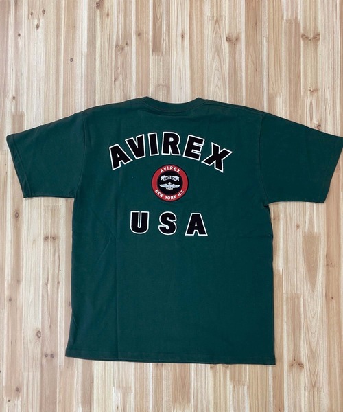 AVIREX（アヴィレックス）の「VARSITY LOGO T-SHIRT 2.0（Tシャツ/カットソー・メンズ・ネイビー/ブラック/ホワイト/ダークグリーン・M/XXL/XL/L）」の17枚目の写真
