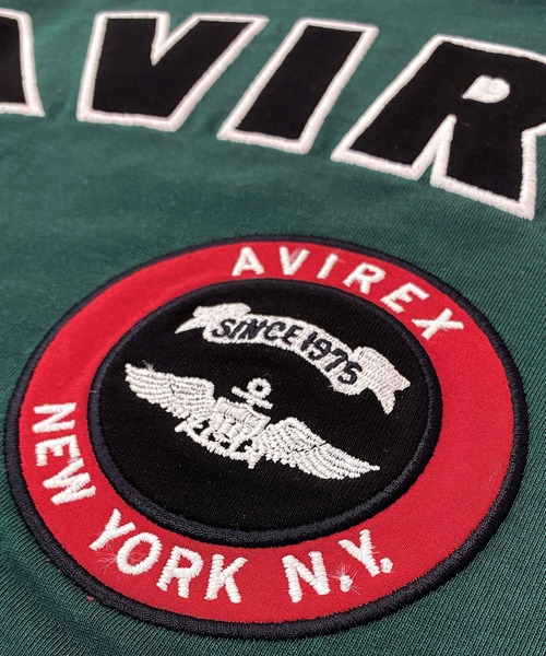 AVIREX（アヴィレックス）の「VARSITY LOGO T-SHIRT 2.0（Tシャツ/カットソー・メンズ・ネイビー/ブラック/ホワイト/ダークグリーン・M/XXL/XL/L）」の18枚目の写真