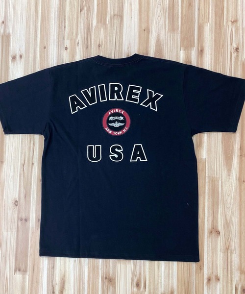 AVIREX（アヴィレックス）の「VARSITY LOGO T-SHIRT 2.0（Tシャツ/カットソー・メンズ・ネイビー/ブラック/ホワイト/ダークグリーン・M/XXL/XL/L）」の21枚目の写真