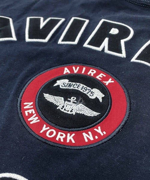 AVIREX（アヴィレックス）の「VARSITY LOGO T-SHIRT 2.0（Tシャツ/カットソー・メンズ・ネイビー/ブラック/ホワイト/ダークグリーン・M/XXL/XL/L）」の22枚目の写真