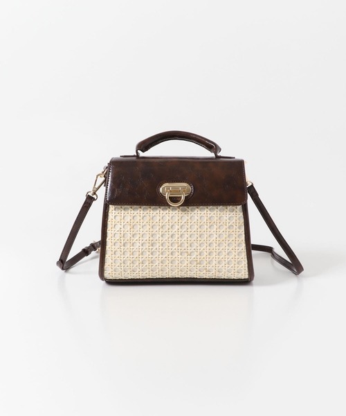 SENSE OF PLACE by URBAN RESEARCH（センスオブプレイスバイアーバンリサーチ）の「バンブーコンビショルダーバッグ（ショルダーバッグ・レディース・ブラック/ブラウン・ONE）」の6枚目の写真