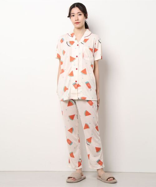 チャモッパ（チャモッパ）の「【韓国風】スイカ柄半袖シャツパジャマ