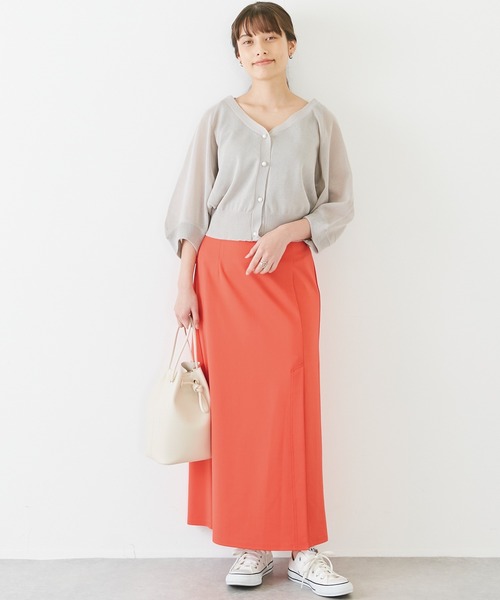 INCEDE（インシード）の「ポンチスリットタイトスカート（スカート・レディース・ブラック/オレンジ/グリーン・LL/3L/4L/TL/M）」の13枚目の写真