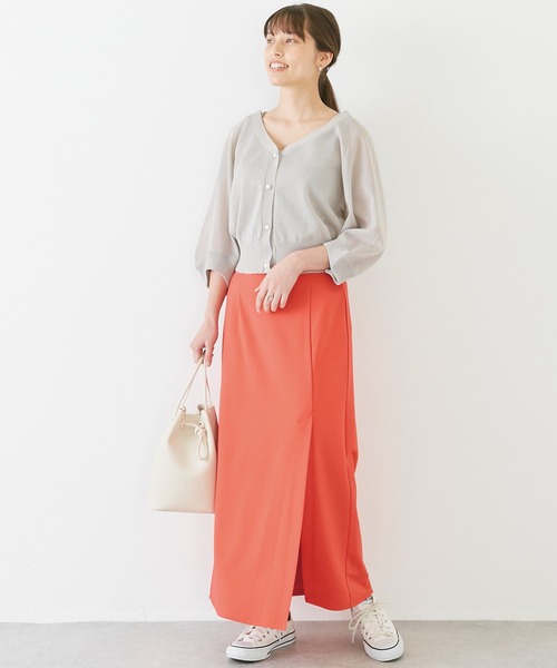 INCEDE（インシード）の「ポンチスリットタイトスカート（スカート・レディース・ブラック/オレンジ/グリーン・LL/3L/4L/TL/M）」の12枚目の写真