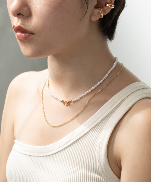JUICY ROCK(ジューシーロック)の「CYCRO/GP(SV925) マンテルアズキチェーンネックレス(ネックレス・レディース・ゴールド・ONE SIZE)」の3枚目の写真