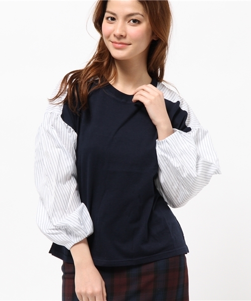 Chico（チコ）の「別地バルーン袖PO（Tシャツ/カットソー・レディース・ホワイト/グレー/ネイビー/オフホワイト・FREE）」の4枚目の写真