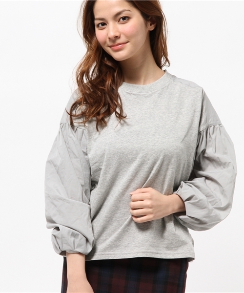 Chico（チコ）の「別地バルーン袖PO（Tシャツ/カットソー・レディース・ホワイト/グレー/ネイビー/オフホワイト・FREE）」の3枚目の写真