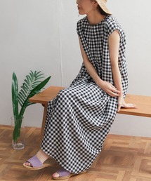 URBAN RESEARCH DOORS | 『UR TECH 高機能リネン』フレンチスリーブワンピース(ワンピース)