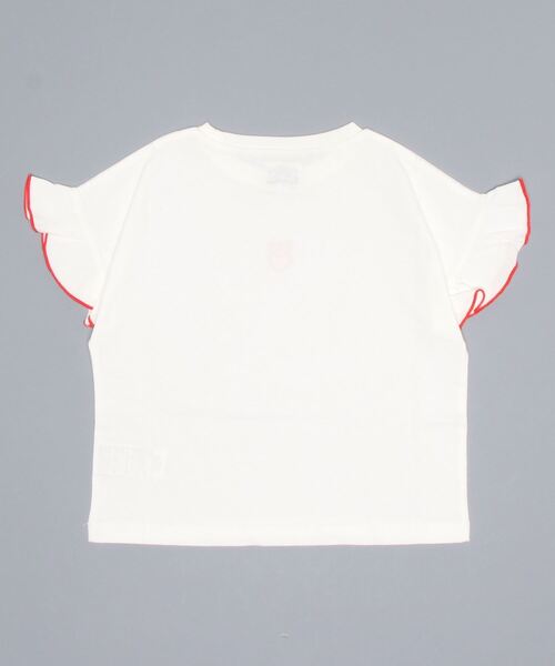 Lee（リー）の「【Lee】袖フリルＴシャツ（Tシャツ/カットソー・キッズ・オフホワイト・105/130/160/140/120/150）」の2枚目の写真