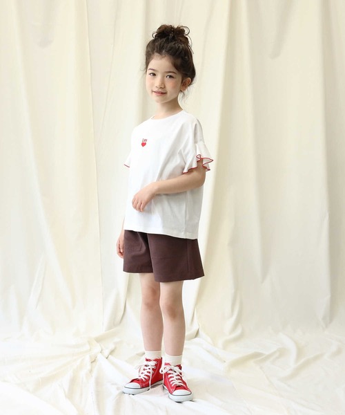 Lee（リー）の「【Lee】袖フリルＴシャツ（Tシャツ/カットソー・キッズ・オフホワイト・105/130/160/140/120/150）」の3枚目の写真