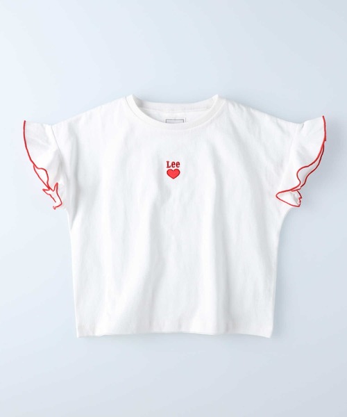 Lee（リー）の「【Lee】袖フリルＴシャツ（Tシャツ/カットソー・キッズ・オフホワイト・105/130/160/140/120/150）」の5枚目の写真