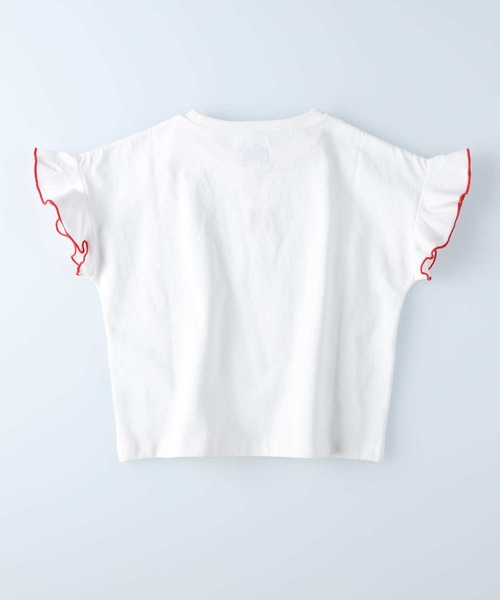 Lee（リー）の「【Lee】袖フリルＴシャツ（Tシャツ/カットソー・キッズ・オフホワイト・105/130/160/140/120/150）」の6枚目の写真