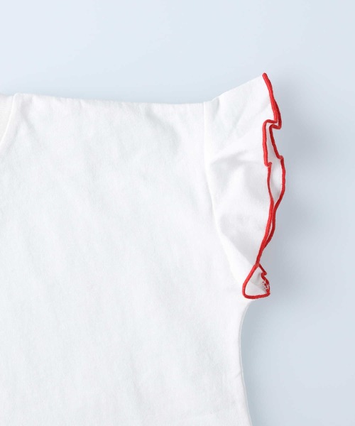 Lee（リー）の「【Lee】袖フリルＴシャツ（Tシャツ/カットソー・キッズ・オフホワイト・105/130/160/140/120/150）」の8枚目の写真