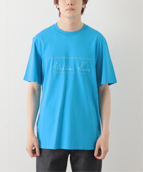 MARTINE ROSE（マーティンローズ）の「【MARTINE ROSE / マーティンローズ】RUBBER LOGO CLASSIC SS T-SH（Tシャツ/カットソー・メンズ・ブルー系その他・MEDIUM/SMALL）」の2枚目の写真