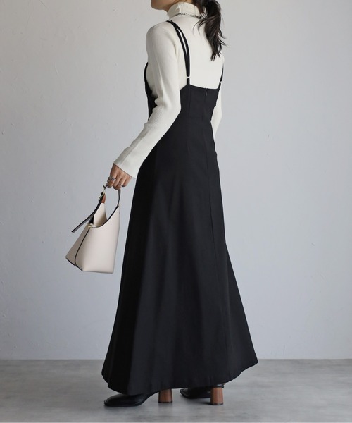 sakishimatokyo（サキシマトーキョー）の「スリットキャミOP（ワンピース・レディース・ブラック/ブラウン/アイボリー・M/L）」の12枚目の写真