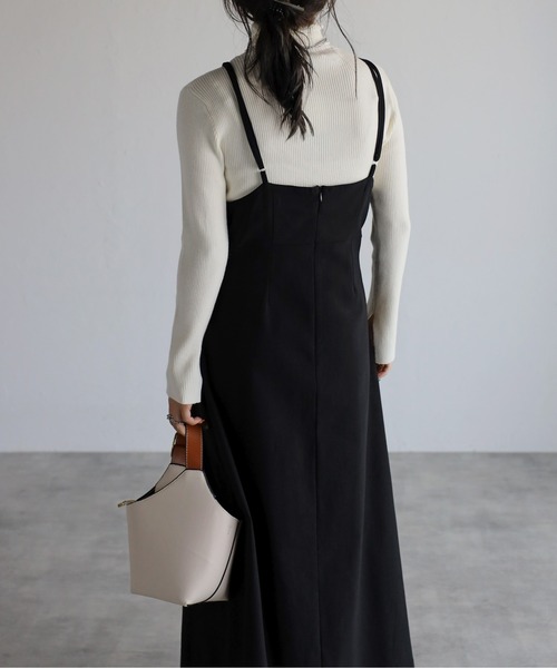 sakishimatokyo（サキシマトーキョー）の「スリットキャミOP（ワンピース・レディース・ブラック/ブラウン/アイボリー・M/L）」の10枚目の写真