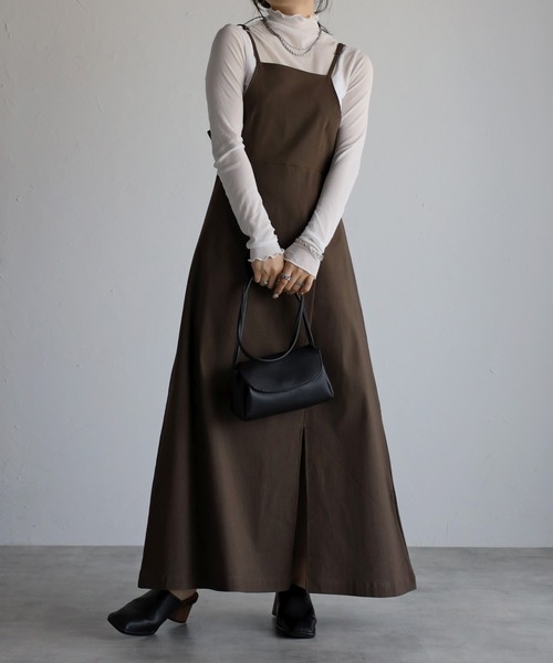 sakishimatokyo（サキシマトーキョー）の「スリットキャミOP（ワンピース・レディース・ブラック/ブラウン/アイボリー・M/L）」の9枚目の写真