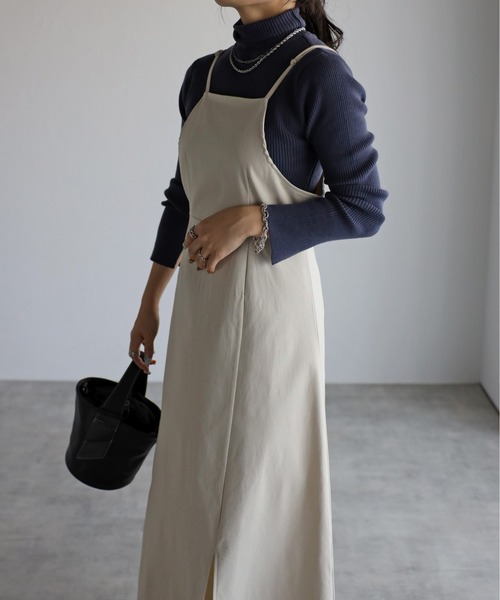 sakishimatokyo（サキシマトーキョー）の「スリットキャミOP（ワンピース・レディース・ブラック/ブラウン/アイボリー・M/L）」の19枚目の写真