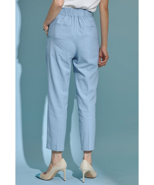 &. NOSTALGIA(アンドドットノスタルジア)の「《Sサイズ企画》リネン混テーパードパンツ(スラックス・レディース・グレイッシュブルー/ピンク・S/M)」の12枚目の写真