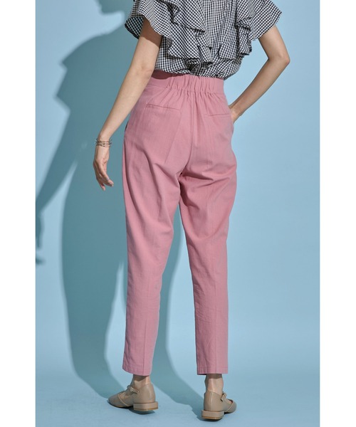 &. NOSTALGIA(アンドドットノスタルジア)の「《Sサイズ企画》リネン混テーパードパンツ(スラックス・レディース・グレイッシュブルー/ピンク・S/M)」の19枚目の写真