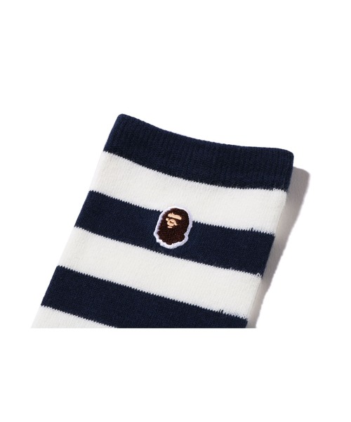 WEB限定/APE HEAD ONE POINT HOOP SOCKS M BAPEC（ソックス/靴下