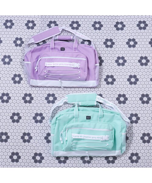 algy（アルジー）の「カラー2WAYボストンバッグ（ボストンバッグ・キッズ・ミント/ラベンダー・FREE）」の3枚目の写真