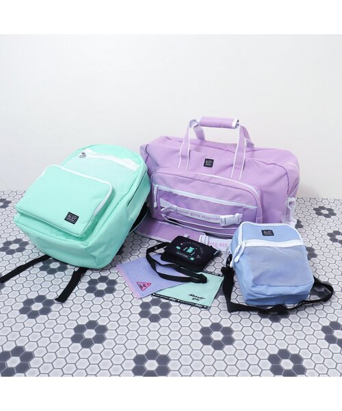 algy（アルジー）の「カラー2WAYボストンバッグ（ボストンバッグ・キッズ・ミント/ラベンダー・FREE）」の4枚目の写真