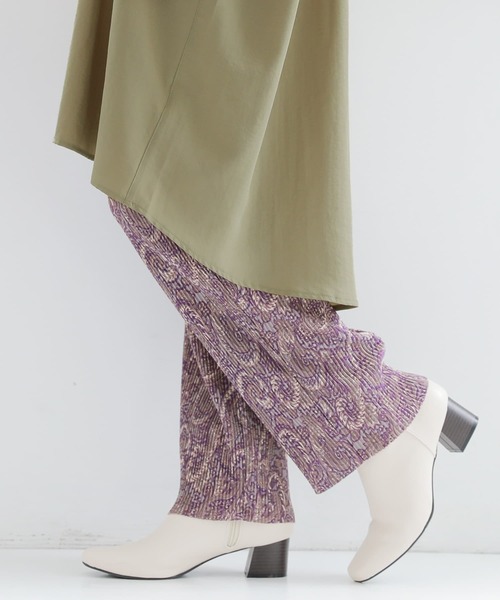 osharewalker（オシャレウォーカー）の「【廃盤】【セルフカット】『ペイズリー柄プリーツパンツ』（その他パンツ・レディース・パープル/ダークグリーン・2/1）」の11枚目の写真