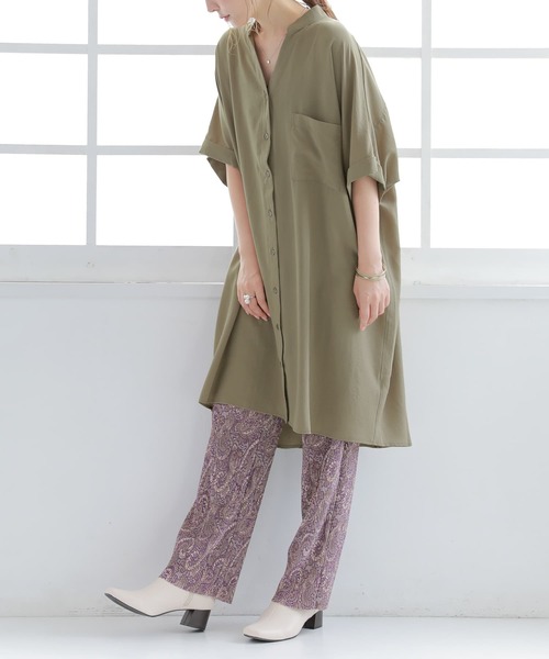 osharewalker（オシャレウォーカー）の「【廃盤】【セルフカット】『ペイズリー柄プリーツパンツ』（その他パンツ・レディース・パープル/ダークグリーン・2/1）」の13枚目の写真