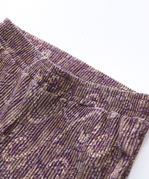 osharewalker（オシャレウォーカー）の「【廃盤】【セルフカット】『ペイズリー柄プリーツパンツ』（その他パンツ・レディース・パープル/ダークグリーン・2/1）」の18枚目の写真
