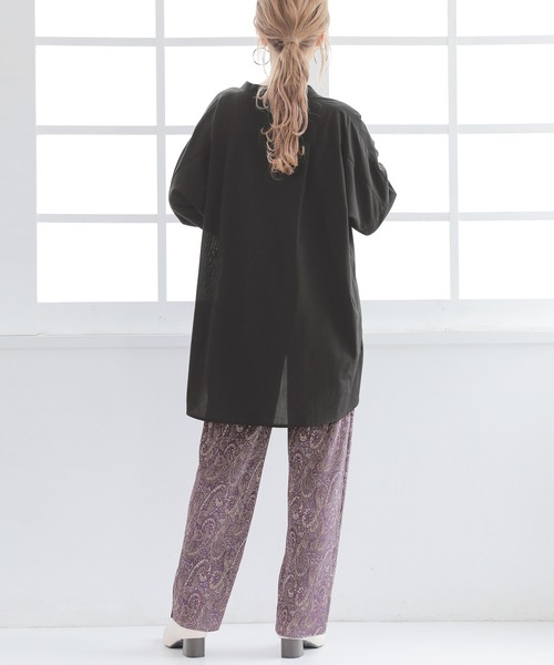 osharewalker（オシャレウォーカー）の「【廃盤】【セルフカット】『ペイズリー柄プリーツパンツ』（その他パンツ・レディース・パープル/ダークグリーン・2/1）」の10枚目の写真