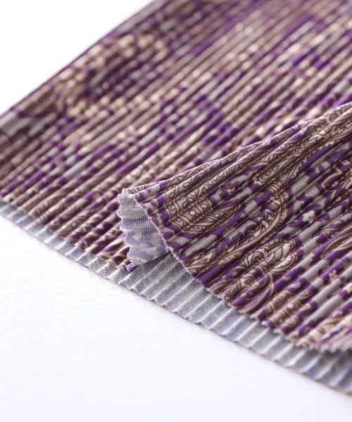 osharewalker（オシャレウォーカー）の「【廃盤】【セルフカット】『ペイズリー柄プリーツパンツ』（その他パンツ・レディース・パープル/ダークグリーン・2/1）」の20枚目の写真