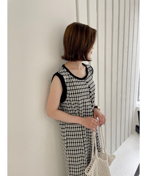 JUMELLE（ジュメロ）の「ジャガードワンピース（ワンピース・レディース・ブラック・FREE）」の2枚目の写真