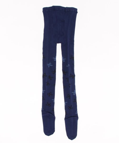 KP DECO（ケーピーデコ）の「【日本製】リボン柄タイツ(105～135)（タイツ/ストッキング・キッズ・チャコールグレー/ブルー系その他・105cm/120cm/135）」の3枚目の写真