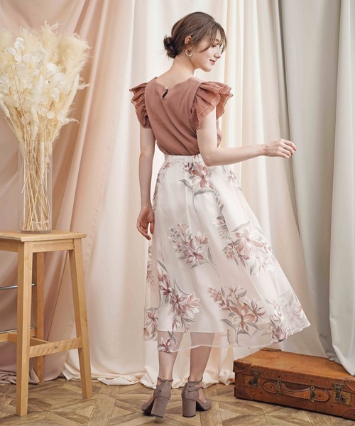 NOELA（ノエラ）の「袖フリル異素材カットソー（Tシャツ/カットソー・レディース・ブラック/ブラウン/ピンク・フリー）」の13枚目の写真