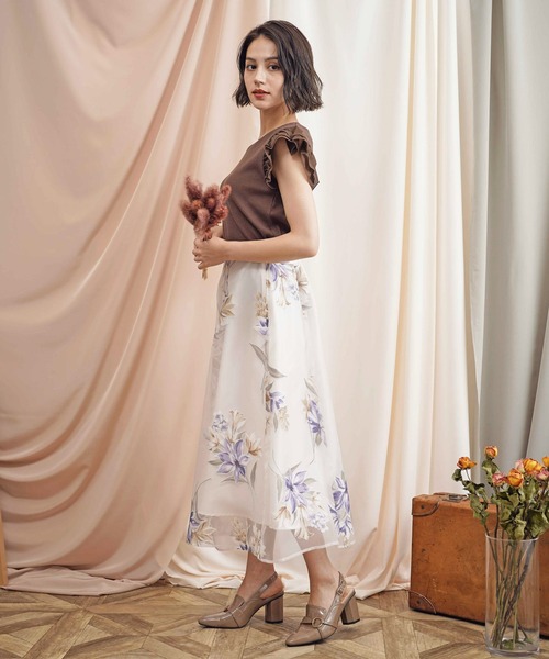 NOELA（ノエラ）の「袖フリル異素材カットソー（Tシャツ/カットソー・レディース・ブラック/ブラウン/ピンク・フリー）」の18枚目の写真