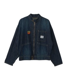 HYSTERIC GLAMOUR | POP BERRY刺繍 デニムレーシングジャケット(ブルゾン)