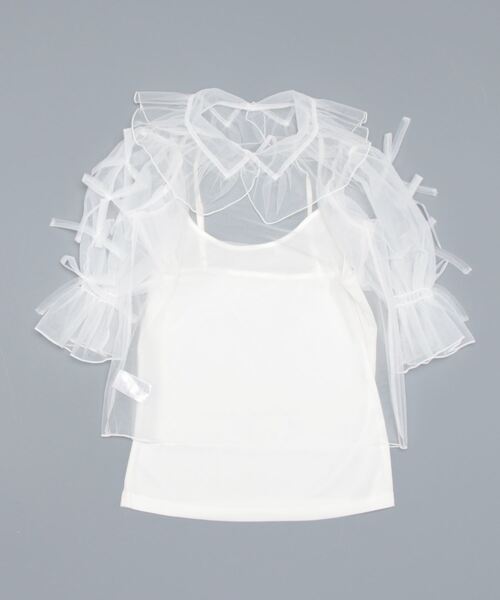 Swankiss（スワンキス）の「SX main tulle  B/L（シャツ/ブラウス・レディース・ホワイト/ブラック/ピンク・FREE）」の18枚目の写真