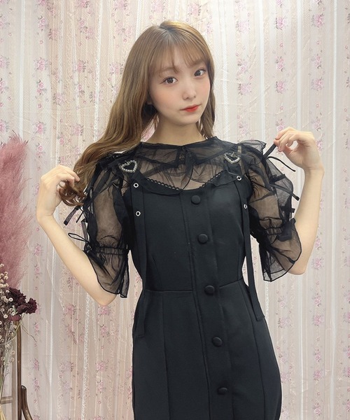 Swankiss（スワンキス）の「SX main tulle  B/L（シャツ/ブラウス・レディース・ホワイト/ブラック/ピンク・FREE）」の11枚目の写真