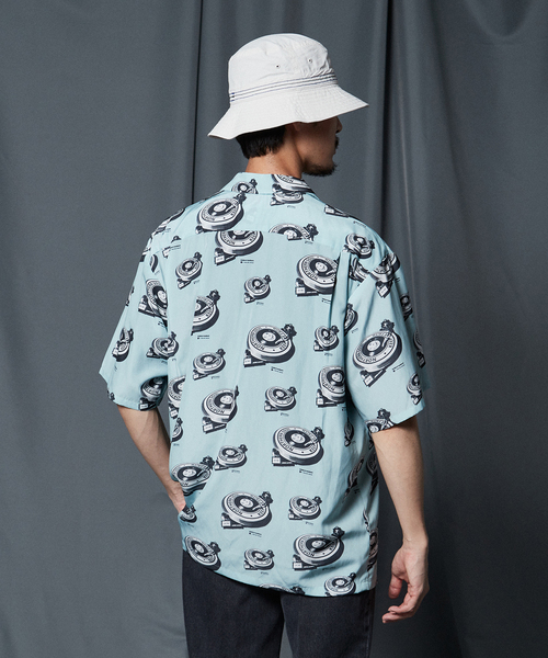 EDIFICE SELECT（エディフィスセレクト）の「【microdot / マイクロドット】別注 総柄プリント オープンカラーシャツ（シャツ/ブラウス・メンズ・ライトグリーン/ホワイト×ホワイト・LARGE/MEDIUM）」の6枚目の写真