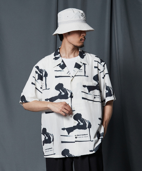 EDIFICE SELECT（エディフィスセレクト）の「【microdot / マイクロドット】別注 総柄プリント オープンカラーシャツ（シャツ/ブラウス・メンズ・ライトグリーン/ホワイト×ホワイト・LARGE/MEDIUM）」の8枚目の写真