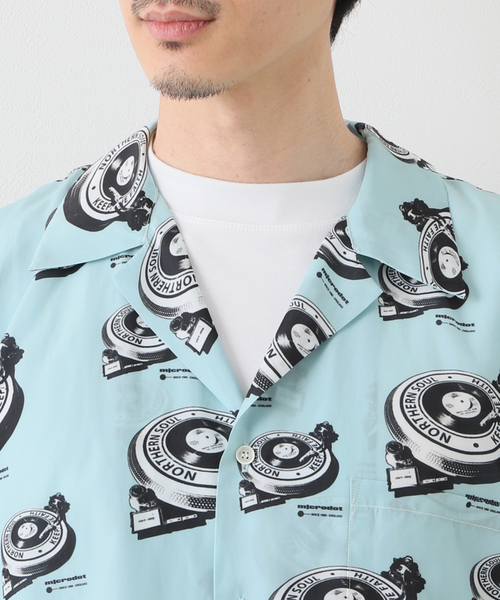 EDIFICE SELECT（エディフィスセレクト）の「【microdot / マイクロドット】別注 総柄プリント オープンカラーシャツ（シャツ/ブラウス・メンズ・ライトグリーン/ホワイト×ホワイト・LARGE/MEDIUM）」の15枚目の写真