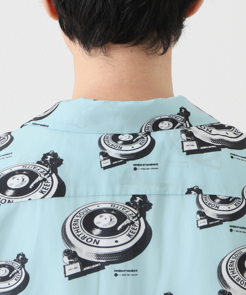 EDIFICE SELECT（エディフィスセレクト）の「【microdot / マイクロドット】別注 総柄プリント オープンカラーシャツ（シャツ/ブラウス・メンズ・ライトグリーン/ホワイト×ホワイト・LARGE/MEDIUM）」の16枚目の写真