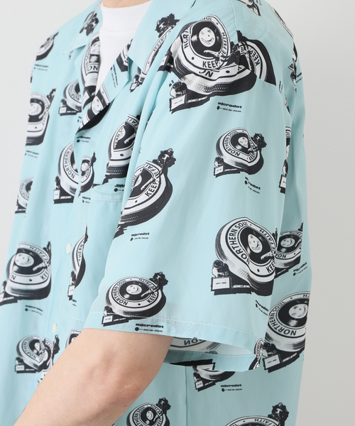 EDIFICE SELECT（エディフィスセレクト）の「【microdot / マイクロドット】別注 総柄プリント オープンカラーシャツ（シャツ/ブラウス・メンズ・ライトグリーン/ホワイト×ホワイト・LARGE/MEDIUM）」の18枚目の写真