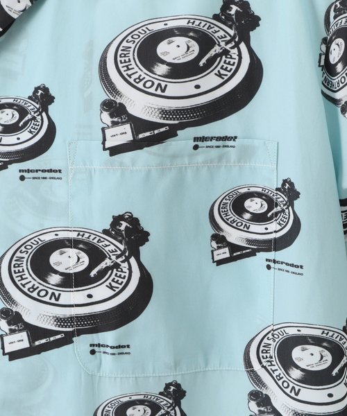 EDIFICE SELECT（エディフィスセレクト）の「【microdot / マイクロドット】別注 総柄プリント オープンカラーシャツ（シャツ/ブラウス・メンズ・ライトグリーン/ホワイト×ホワイト・LARGE/MEDIUM）」の19枚目の写真